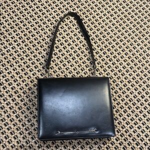 Vintage Black Leather Handbag